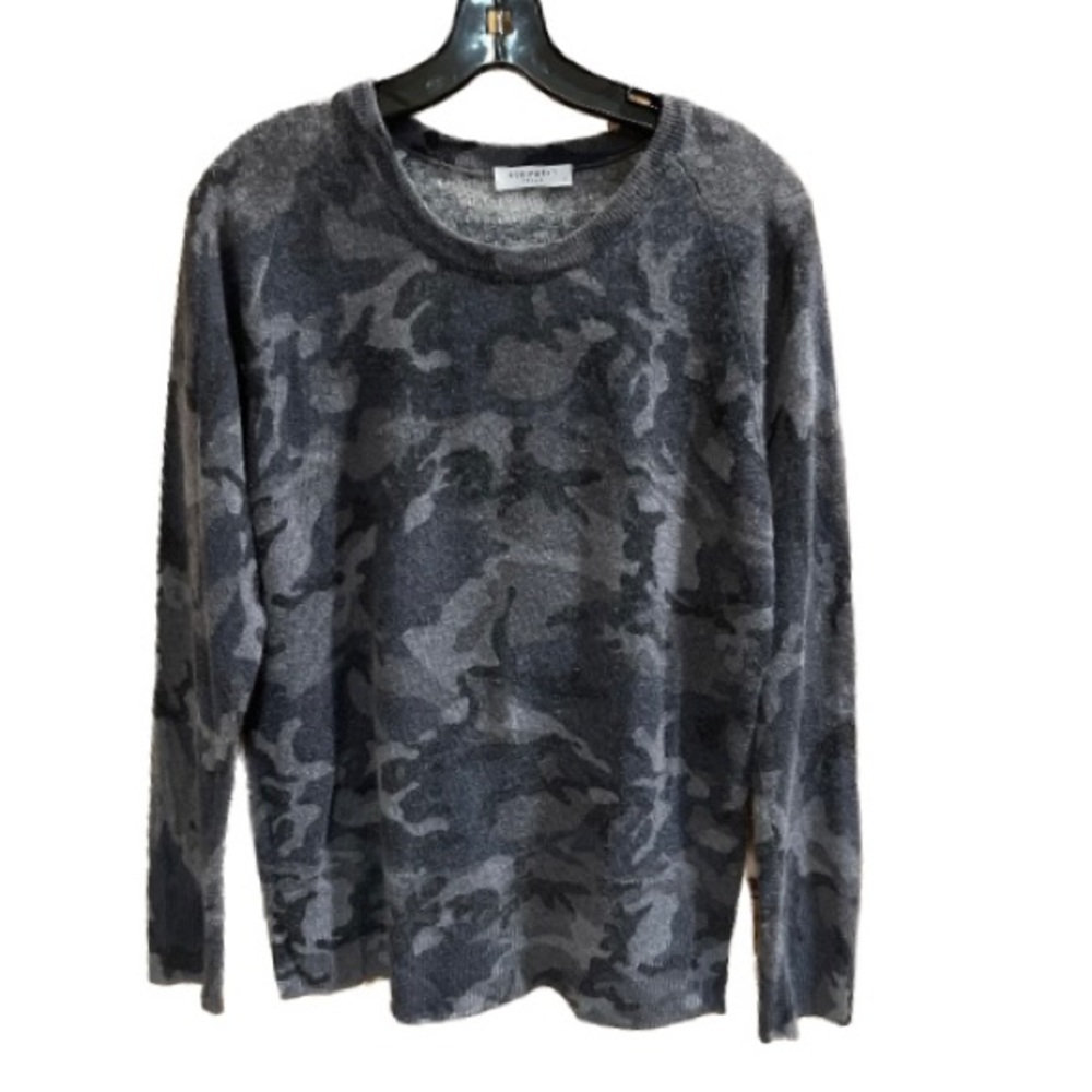 Equipment Femme Cashmere Gray Camo Sweater Size Small